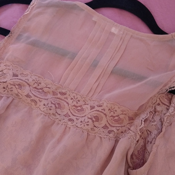 Lace net summery high low anthropologie open vest - Picture 6 of 6